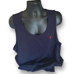 POLO RALPH LAUREN Washed Vintage Jersey Tank Men’s Size XXL TTG Blue EUC